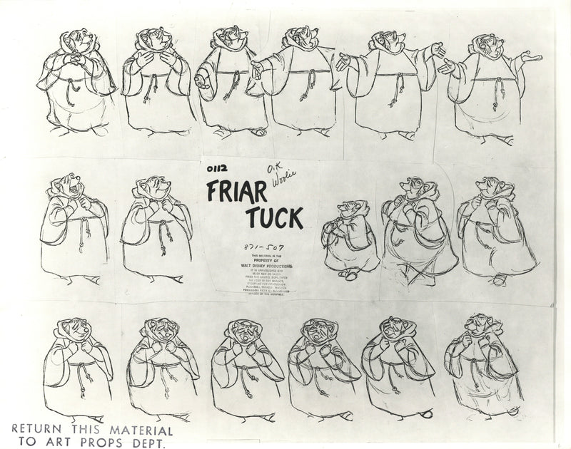 Robin Hood Original Stat Model Sheet: Friar Tuck