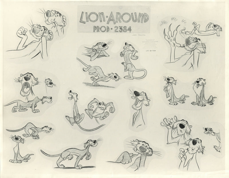 Lion Around Original Stat Model Sheet: Louie the Mountain Lion