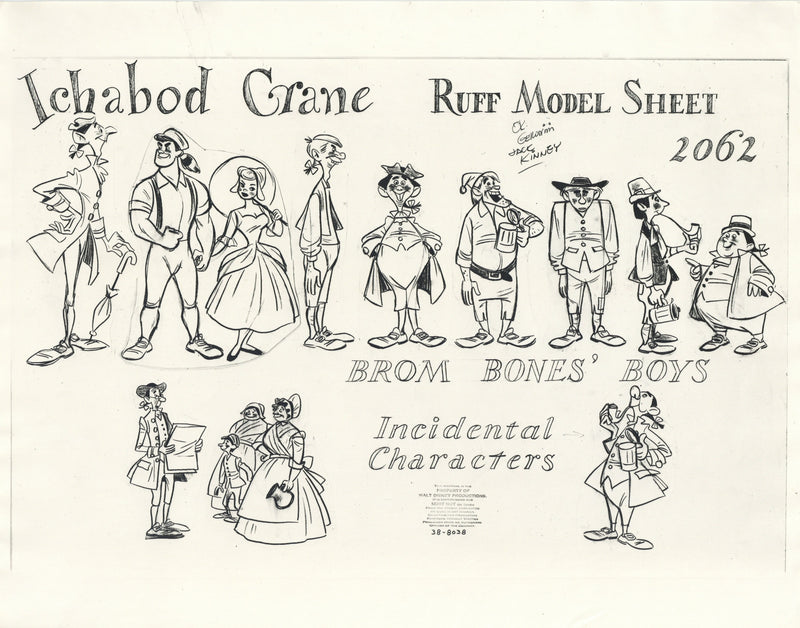 The Legend of Sleepy Hollow Stat Model Sheet: Rough Character Lineup
