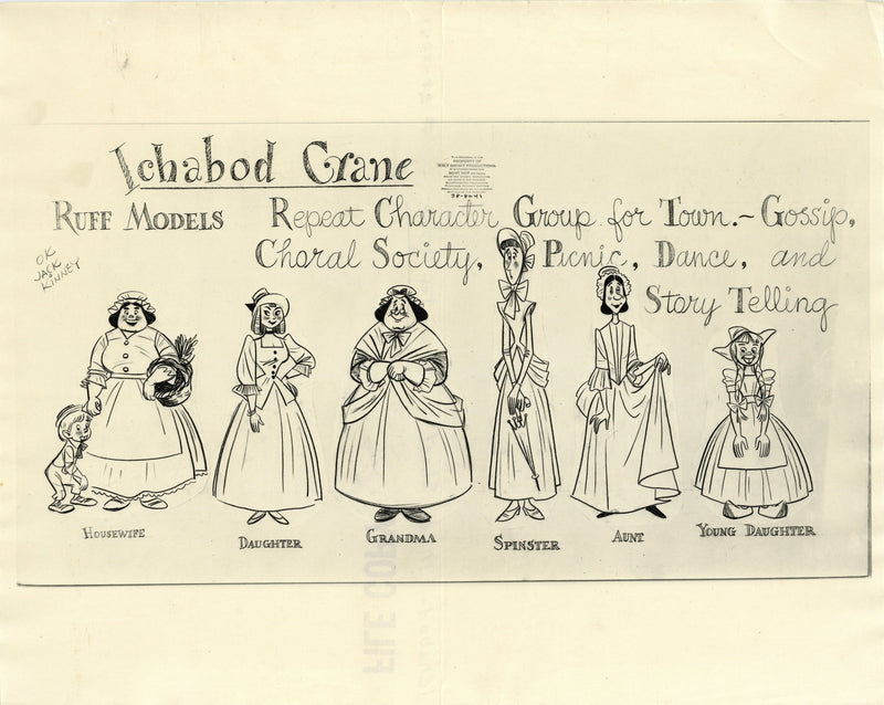The Legend of Sleepy Hollow Stat Model Sheet: Female Villagers