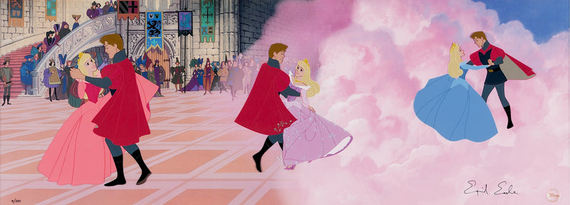 Dance in the Clouds (Pink to Blue) Limited Edition Cel Signed by Eyvind Earle (Framed)