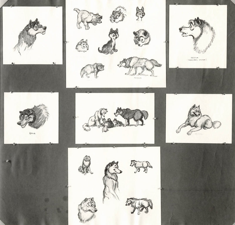 The Jungle Book Original Stat Model Sheet: Mowgli's Wolf Pack