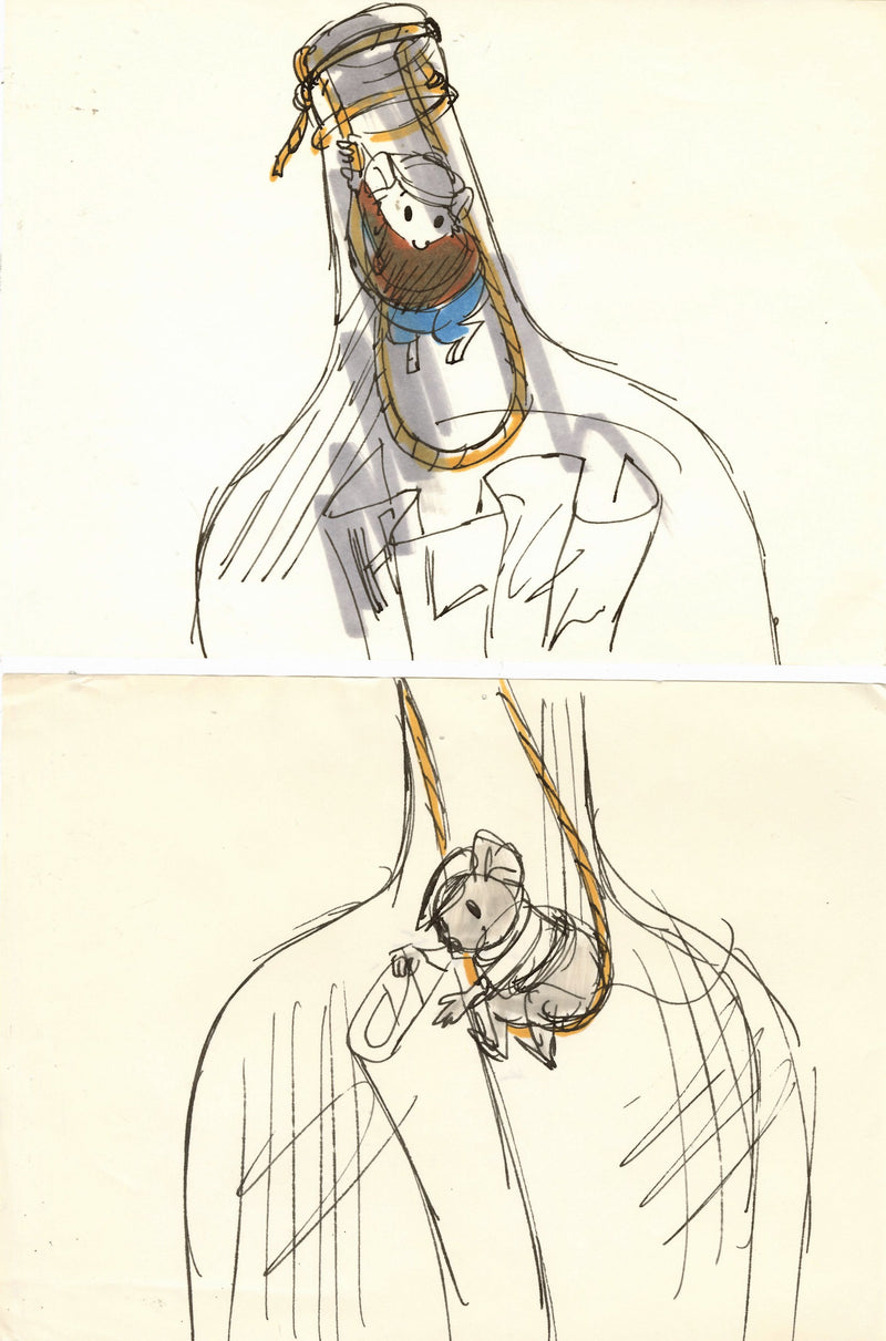 The Rescuers Storyboard Drawings (Set of 2): Bernard
