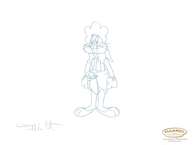 Bugs Bunny Original Drawing Signed by Darrell Van Citters Based on "Gorilla My Dreams" (1948)