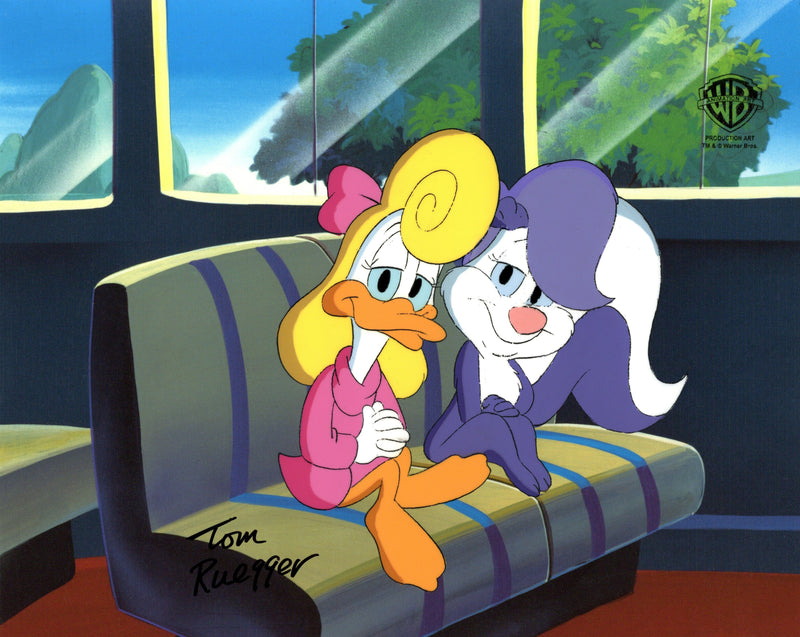 Tiny Toon Adventures Original Production Cel Signed by Tom Ruegger: Fifi, Shirley