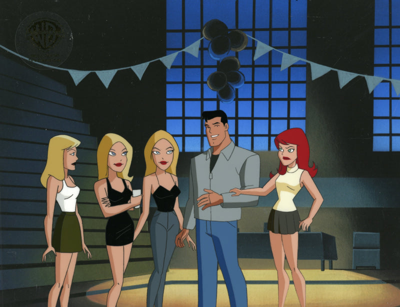 Superman The Animated Series Original Production Cel with Matching Drawings: Clark, Lana