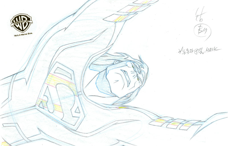 Superman: Doomsday Original Production Drawing: Superman