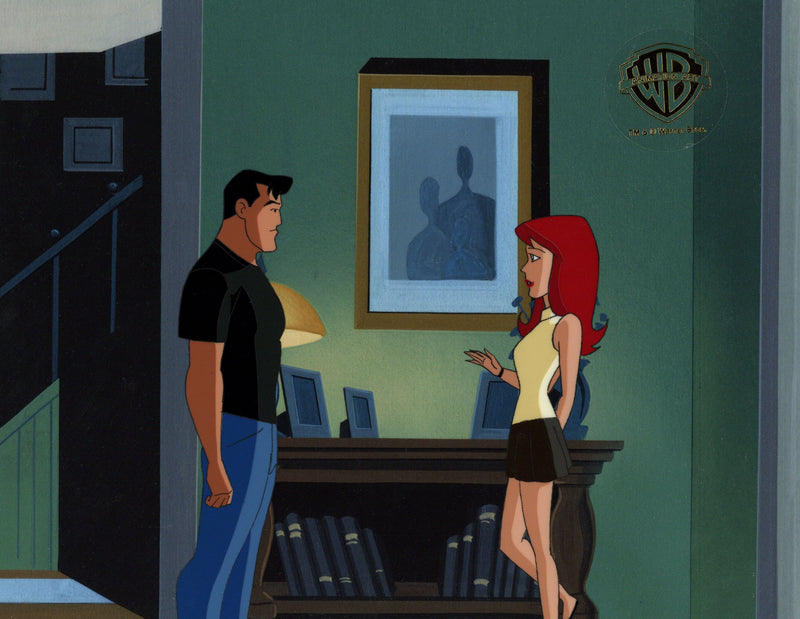 Superman The Animated Series Original Production Cel with Matching Drawings: Clark, Lana