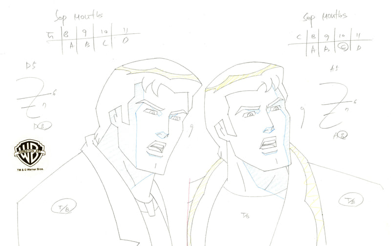 Justice League Unlimited Original Production Drawing: Terry McGinnis