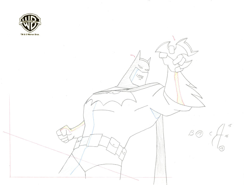 Static Shock Original Production Drawing: Batman