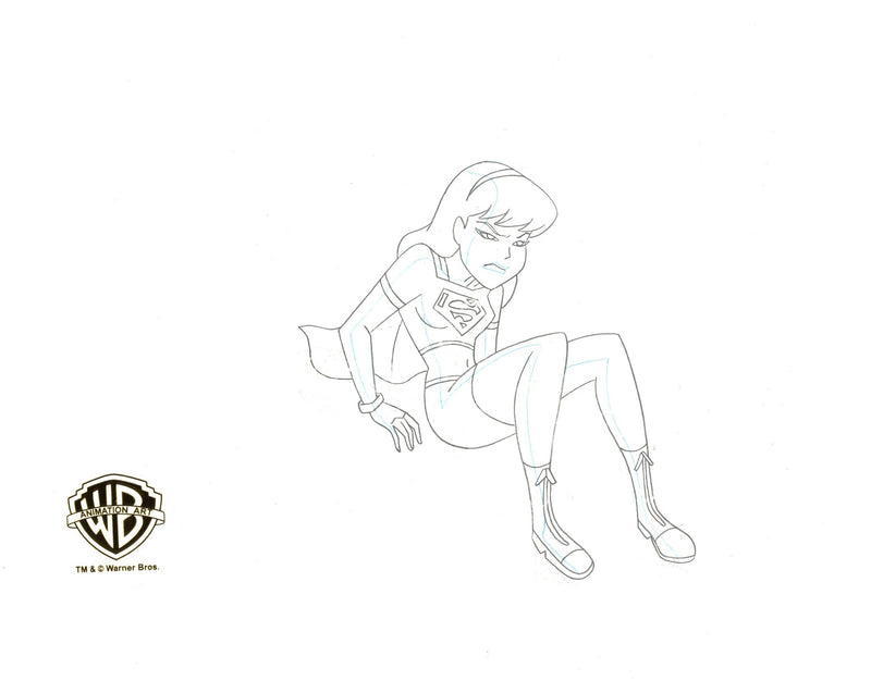 The New Batman Adventures Original Production Drawing: Supergirl