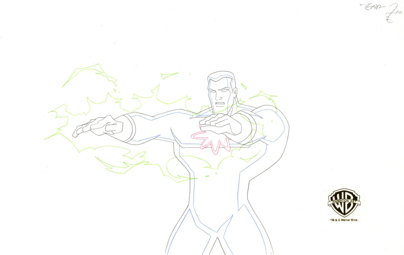 Justice League Unlimited Original Production Drawing: Captain Atom