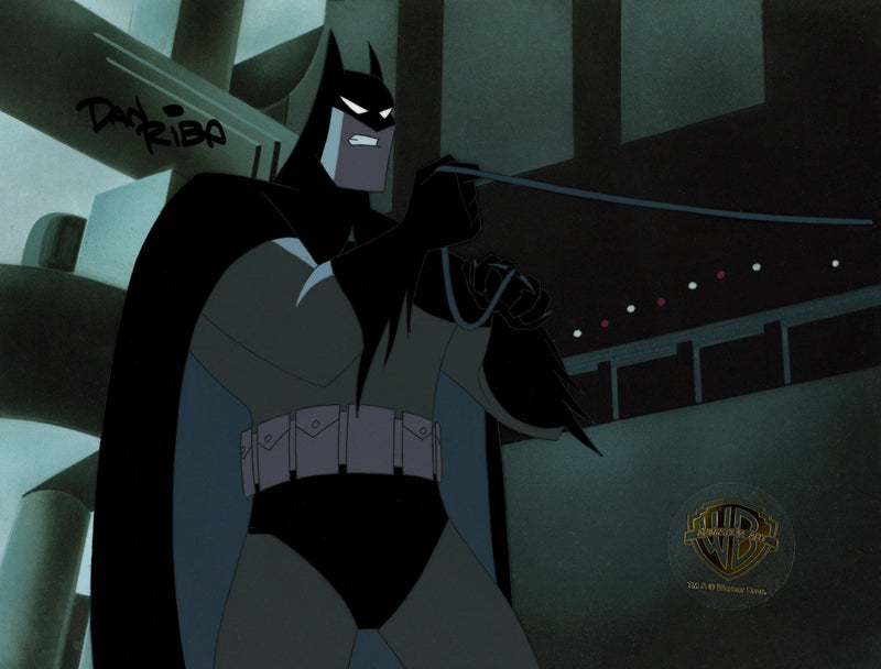The New Batman Adventures Original Production Cel Signed by Dan Riba: Batman