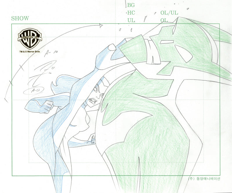 Batman Beyond Original Production Drawing: Batman, Cynthia
