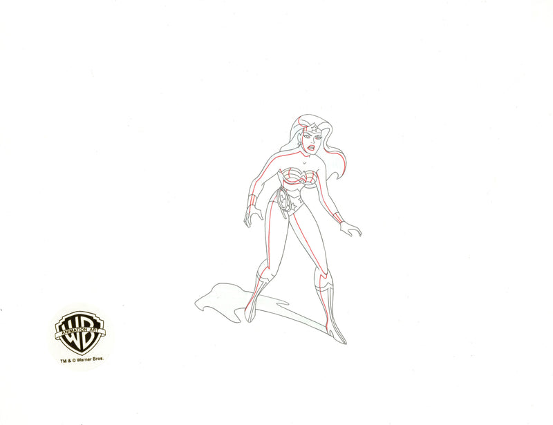 Justice League Original Production Drawing: Wonder Woman