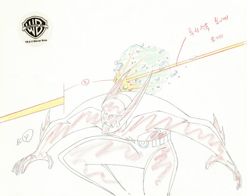 Batman Beyond Original Production Drawing: Batman
