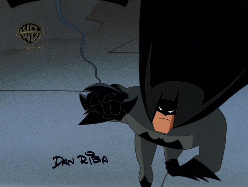 The New Batman Adventures Original Production Cel Signed by Dan Riba: Batman