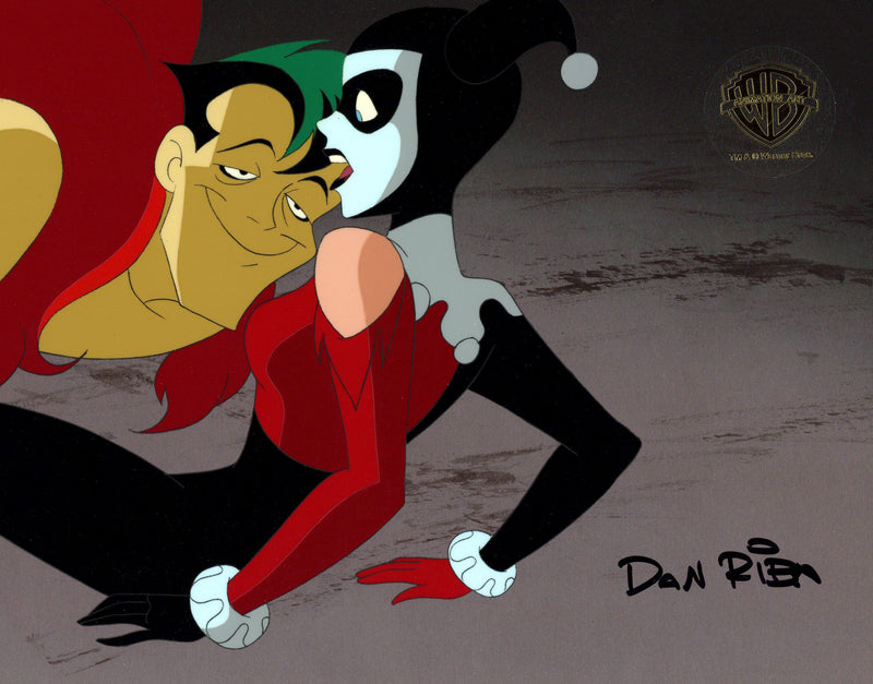 The New Batman Adventures Original Production Cel Signed by Dan Riba: Harley, Creeper