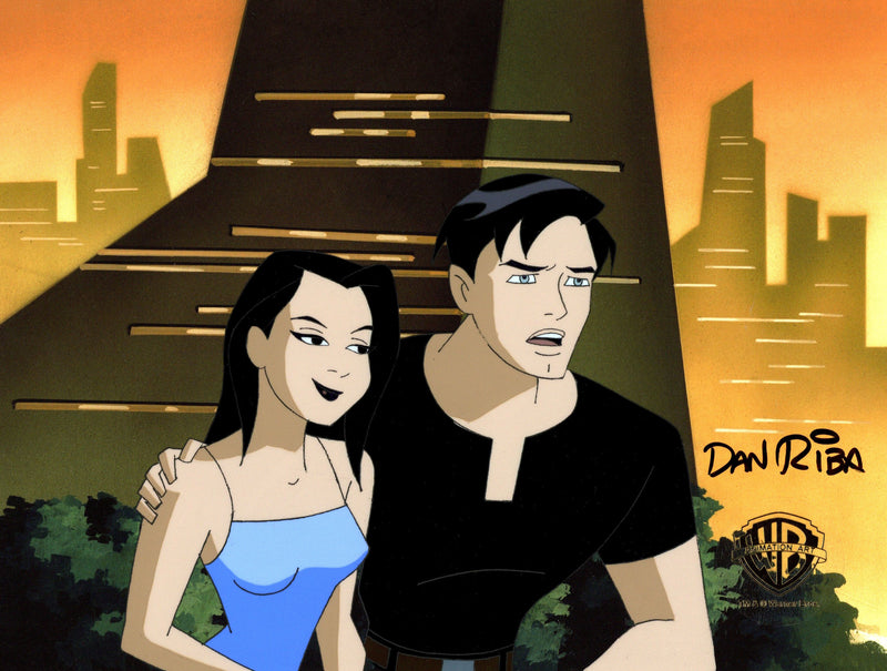 Batman Beyond Original Production Cel with Matching Drawing Signed by Dan Riba: Dana, Terry