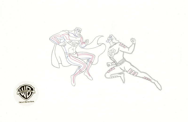 Superman: Doomsday Original Production Drawing: Superman, Superman Clone