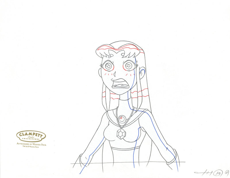 Teen Titans Original Production Drawing: Starfire
