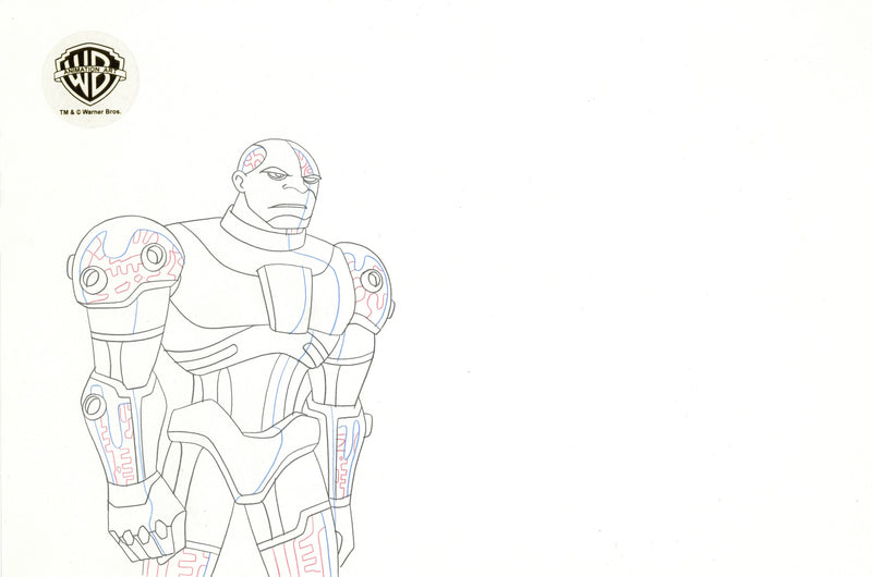 Teen Titans Original Production Drawing: Cyborg