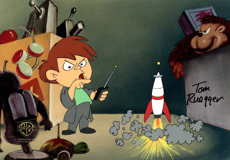 Tiny Toon Adventures Original Production Cel Signed by Tom Ruegger: Montana Max