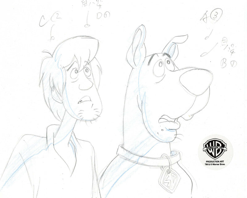 Scooby-Doo and the Witch's Ghost Original Production Drawing: Shaggy, Scooby