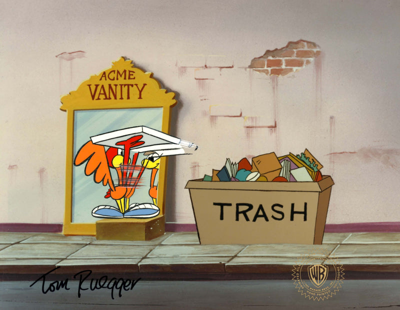 Tiny Toons Original Production Cel Signed by Tom Ruegger: Little Beeper