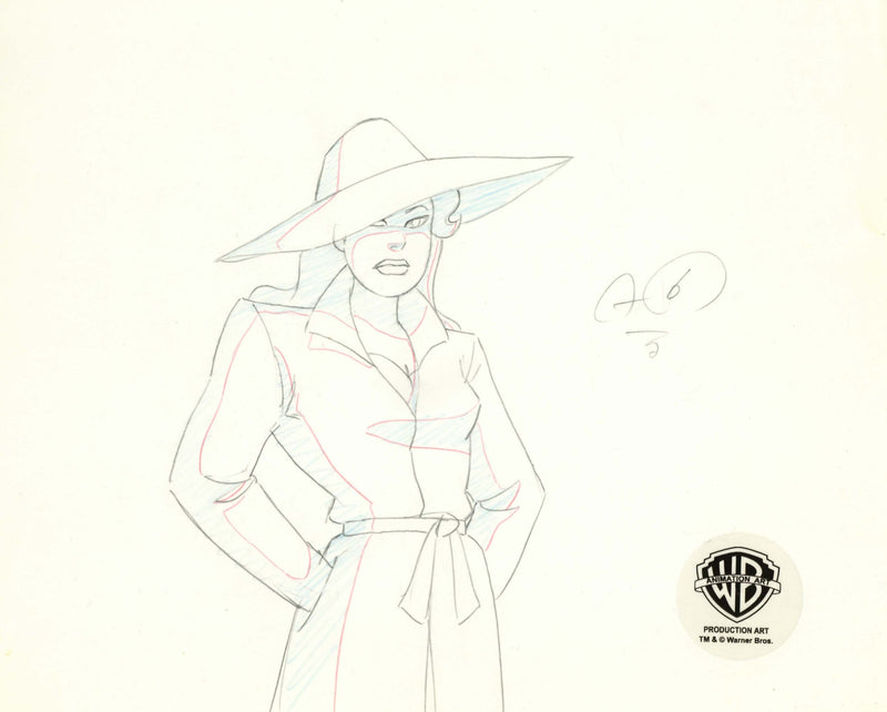 Batman The Animated Series Original Production Drawing: Poison Ivy