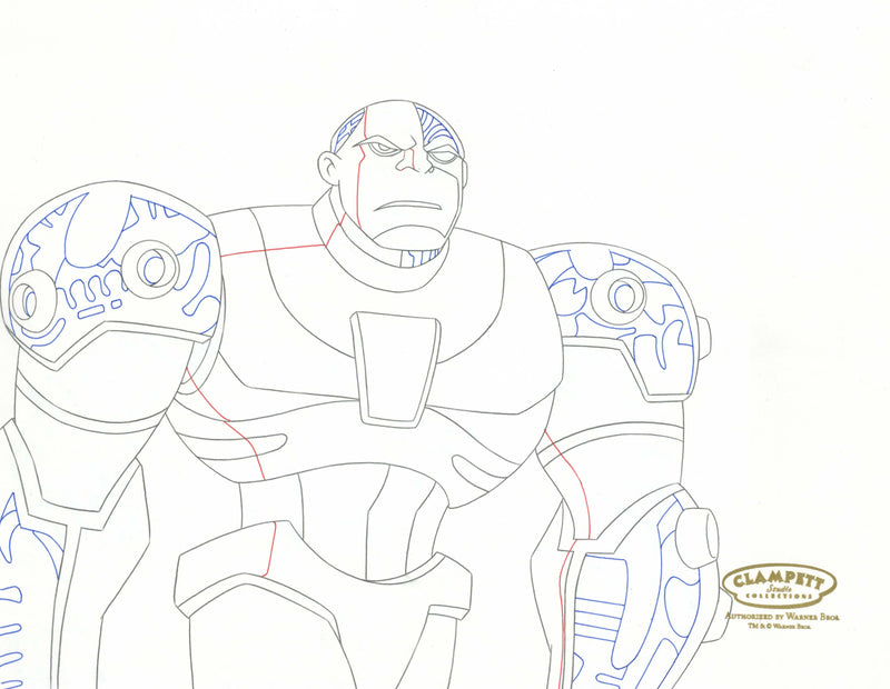 Teen Titans Original Production Drawing: Cyborg