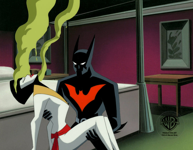 Batman Beyond Original Production Cel with Matching Drawing: Batman, Queen