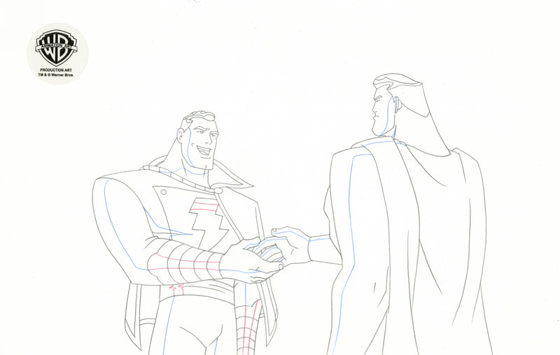 Justice League Unlimited Original Production Drawing: Shazam, Superman