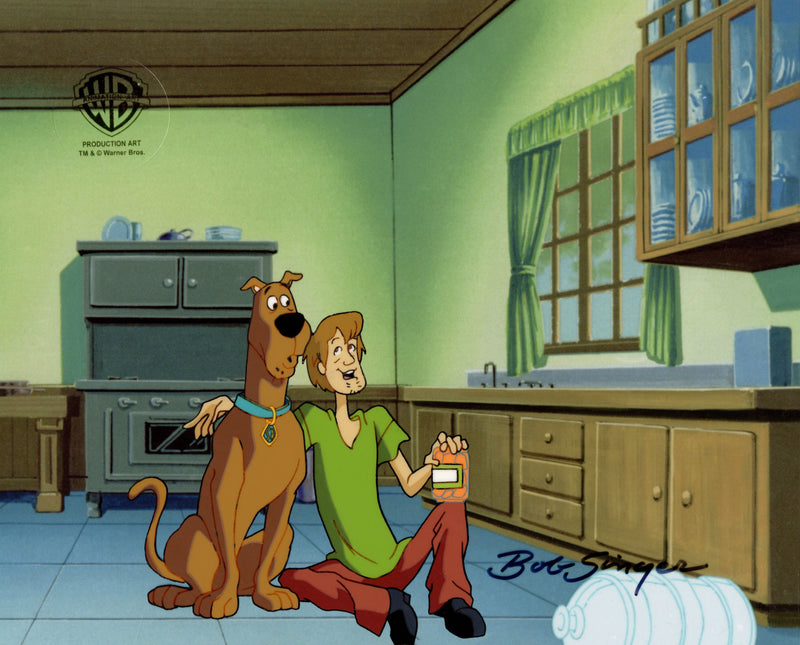 Scooby-Doo on Zombie Island Original Production Cel with Matching Drawing Signed by Bob Singer: Scooby-Doo, Shaggy
