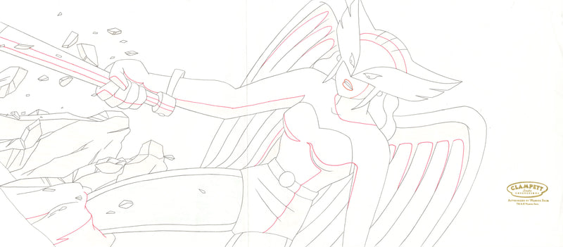 Justice League Original Production Drawing (Panoramic): Hawkgirl