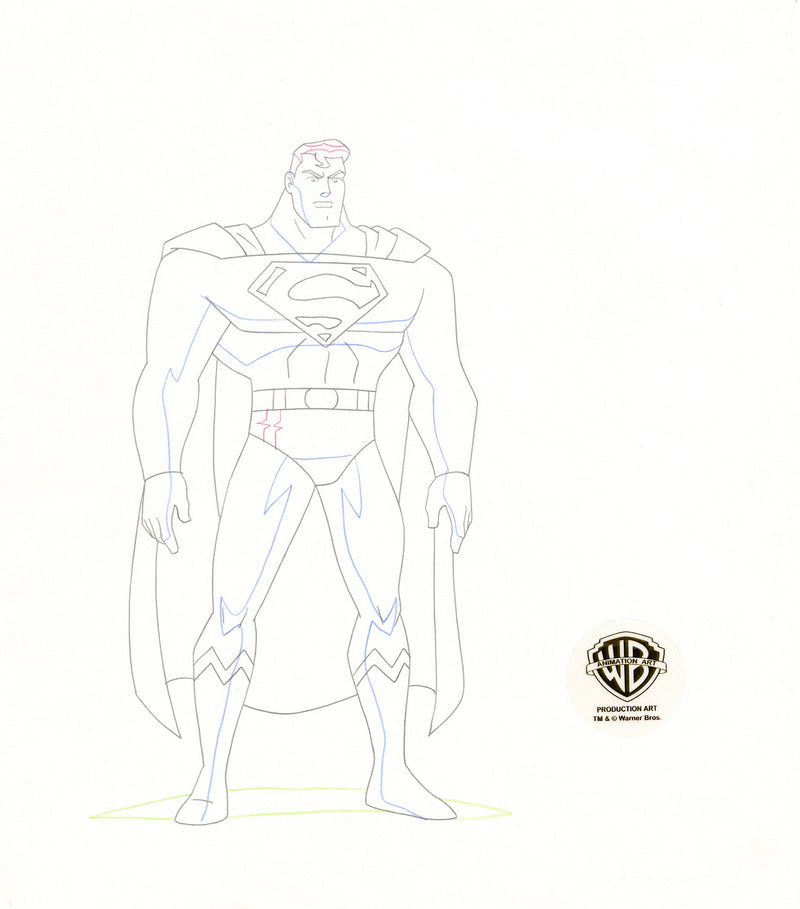 Justice League Unlimited Original Production Drawing: Superman