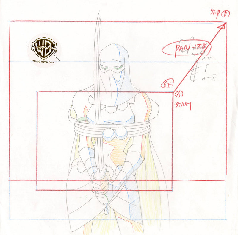 Batman Beyond Original Production Layout Drawing: Curare