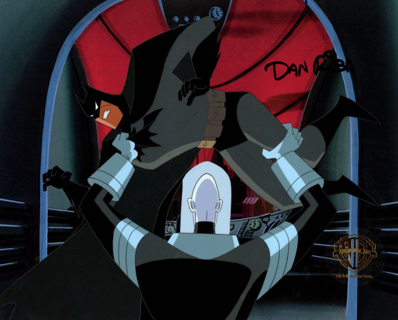 The New Batman Adventures Original Production Cel Signed by Dan Riba: Batman, Mr. Freeze
