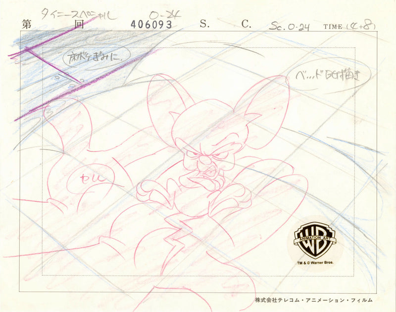 Tiny Toons Original Production Drawing: Brain