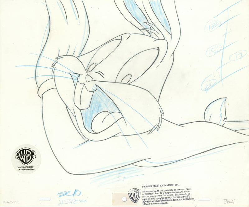 Rock-A-Bye Rabbit Original Production Drawing: Bugs Bunny