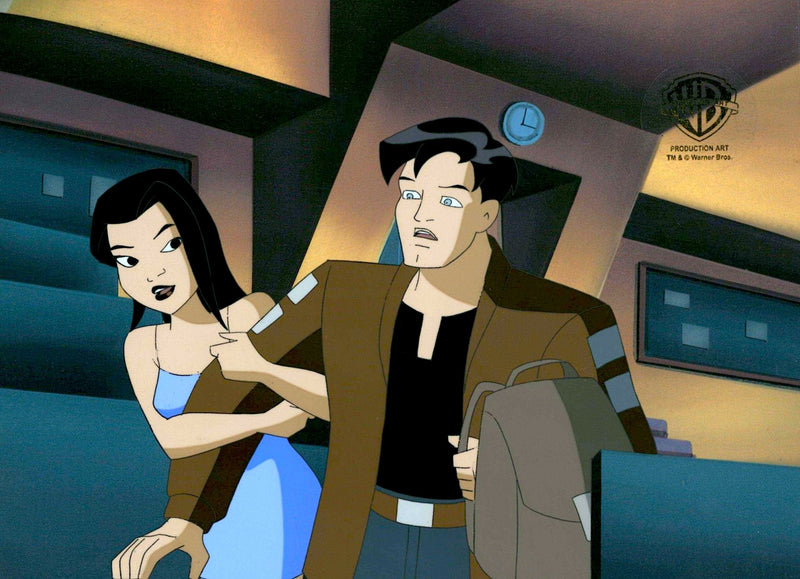 Batman Beyond Original Production Cel with Matching Drawing: Terry McGinnis and Dana