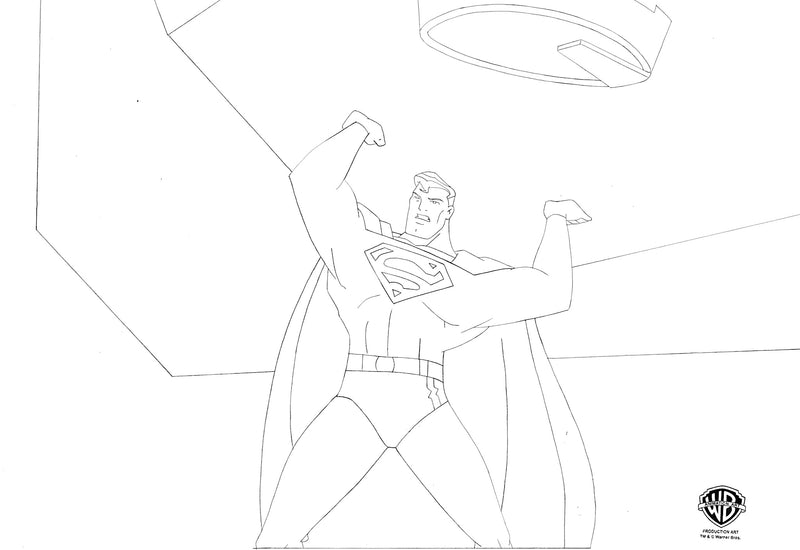 Justice League Original Production Drawing: Superman