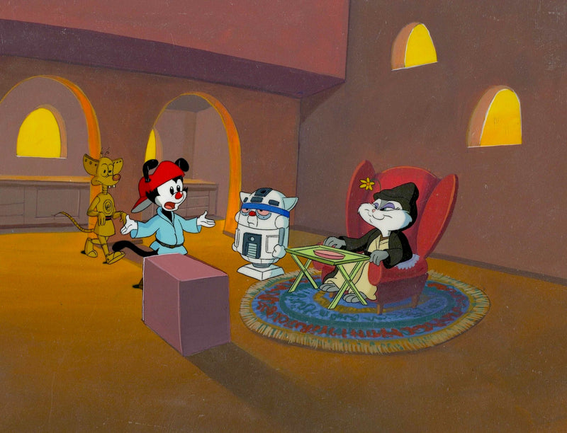 Pinky and the Brain Original Production Cel on Original Background: Star Warners