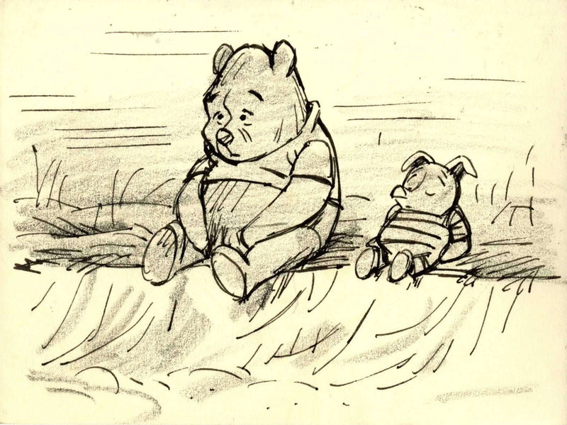 Pooh and Piglet Original Storyboard Drawing - Choice Fine Art