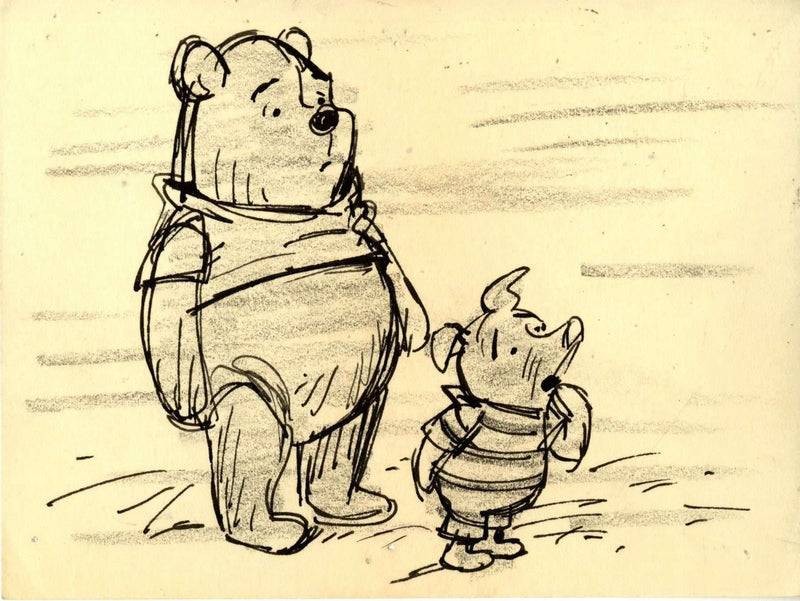 Pooh and Piglet Original Storyboard Drawing - Choice Fine Art