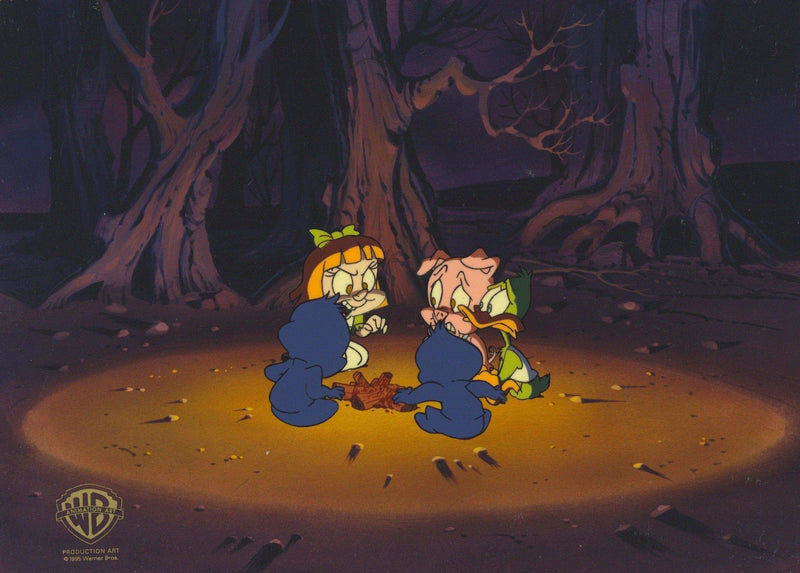 Tiny Toons Original Production Cel: Elmyra, Hamton J. Pig, and Plucky Duck - Choice Fine Art